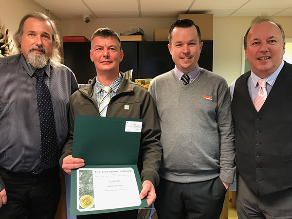 Noel Cross awarded N.B. ASME AIS Certificate