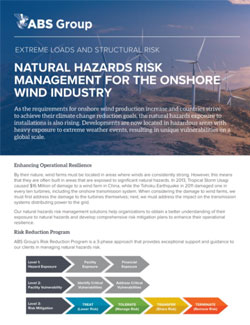 Natural Hazards Risk Management for the Onshore Wind Industry