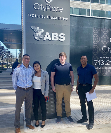 UH seniors Ryan Miles, Daniella Quevedo, Sean Schuepbach, and Joshua Frenchwood